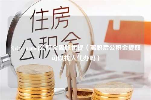 汝州公积金离职代提（离职后公积金提取可以找人代办吗）